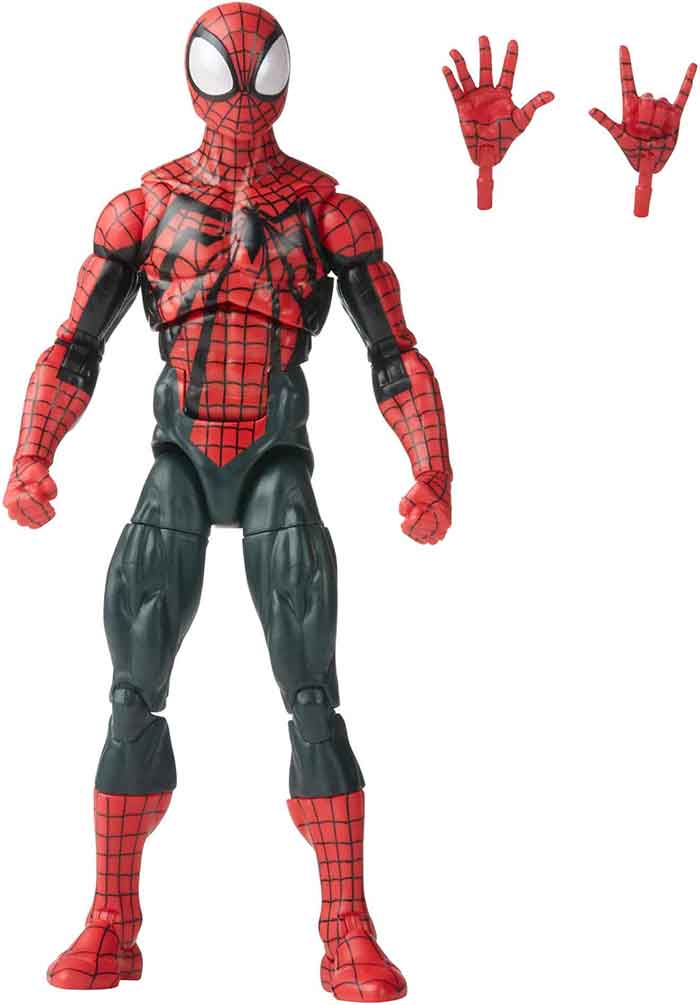 Marvel Legends Retro 6 Inch Action Figure Spider-Man Wave 3 - Ben Reilly Spider-Man (Red & Black) - Image 2