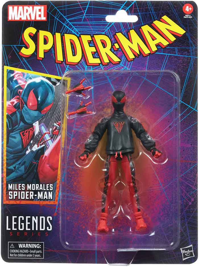 Marvel Legends Retro 6 Inch Action Figure Spider-Man Wave 3 - Miles Morales Spider-Man (Sub-Standard Packaging)