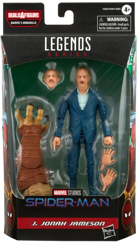 Marvel Legends Spider-Man 6 Inch Action Figure BAF Armadillo - J. Jonah Jameson (Sub-Standard Packaging)
