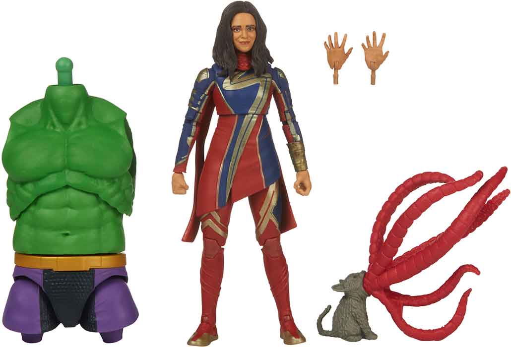 Marvel Legends The Marvels 6 Inch Action Figure BAF Totally Awesome Hulk - Ms. Marvel - Image 2
