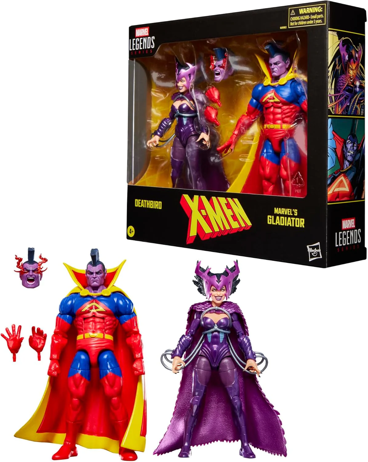 Marvel Legends X-Men 6 Inch Action Figure 2-Pack - Deathbird and Gladiator - Image 2
