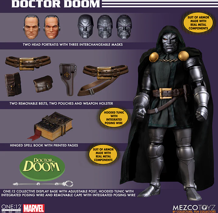 Marvel One-12 Collective Fantastic Four 6 Inch Action Figure Deluxe - Doctor Doom - Image 2