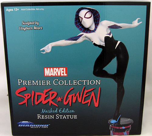 Marvel Premier Collection 12 Inch Statue Figure Spider-Verse - Masked Spider-Gwen (Shelf Wear Packaging) - Image 2