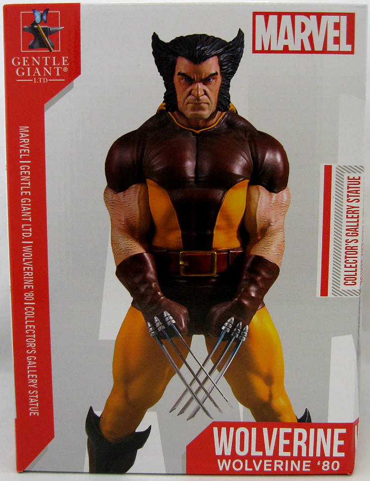 Marvel Wolverine 1980 9 Inch Statue Figure Collectors Gallery - Unmasked Brown Wolverine - Image 2