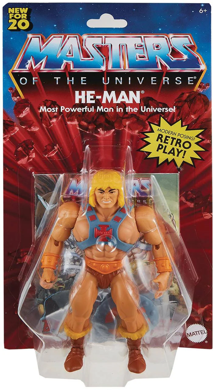 Masters Of The Universe Origins 6 Inch Action Figure Retro Play - He-Man (Long Hair) (Sub-Standard Packaging)