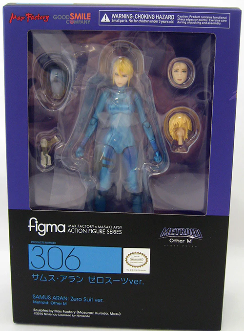 Metroid Other M 6 Inch Action Figure Figma Series - Samus Aran Zero Suit (Shelf Wear Packaging)