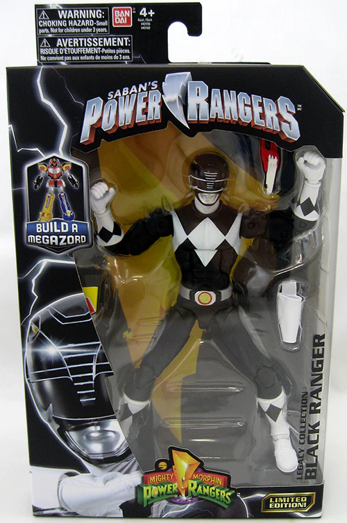 Power Rangers Legacy 6 Inch Action Figure Dino Megazord Series - Black Ranger Classic