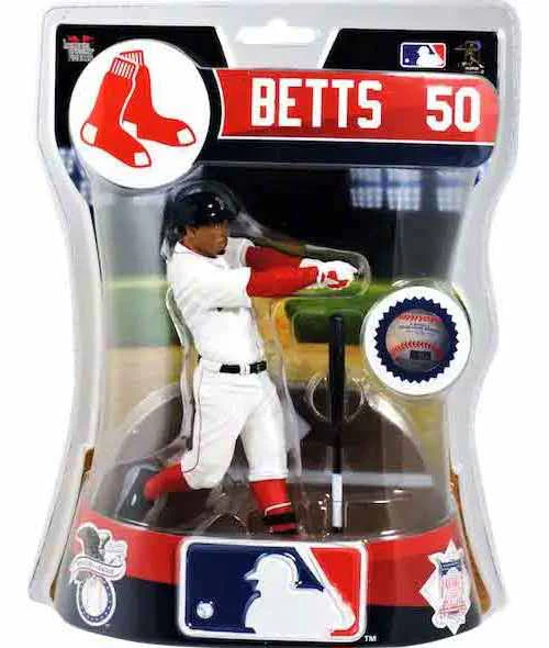 MLB Baseball Red Sox 6 Inch Static Figure Deluxe PVC - Mookie Betts White Jersey