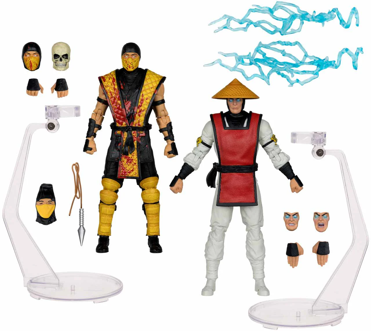 Mortal Kombat Klassic 7 Inch Action Figure 2-Pack - Scorpion vs Raiden - Image 2