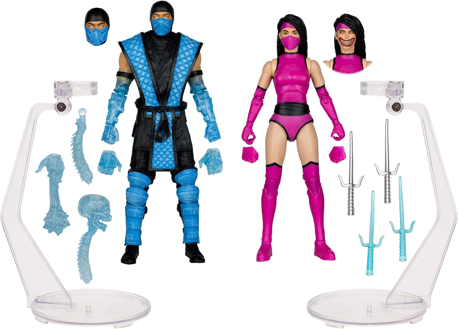 Mortal Kombat Klassic 7 Inch Action Figure 2-Pack - Sub-Zero vs Mileena - Image 2