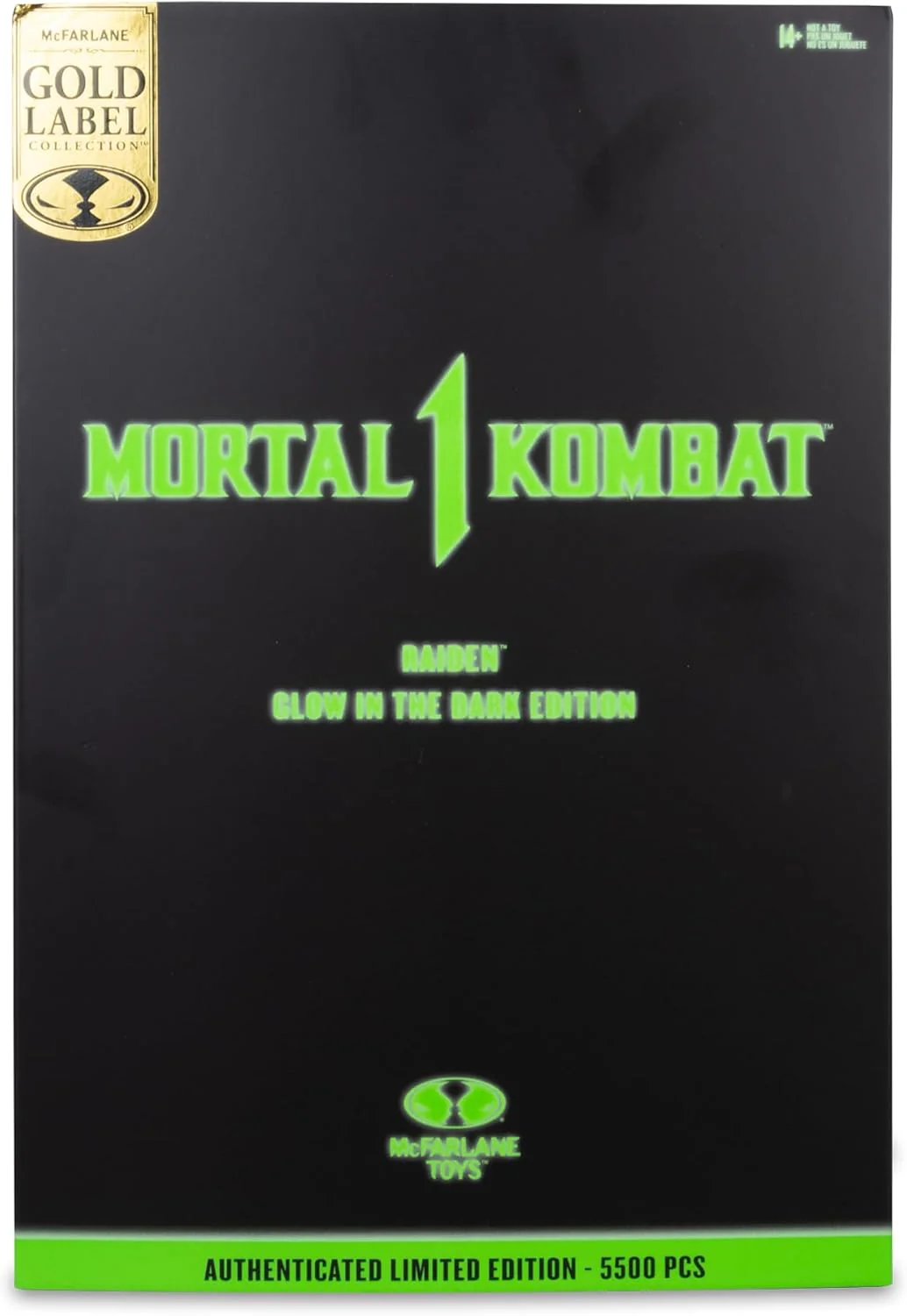 Mortal Kombat MK1 7 Inch Action Figure Exclusive - Glow In The Dark Raiden Gold Label - Image 3
