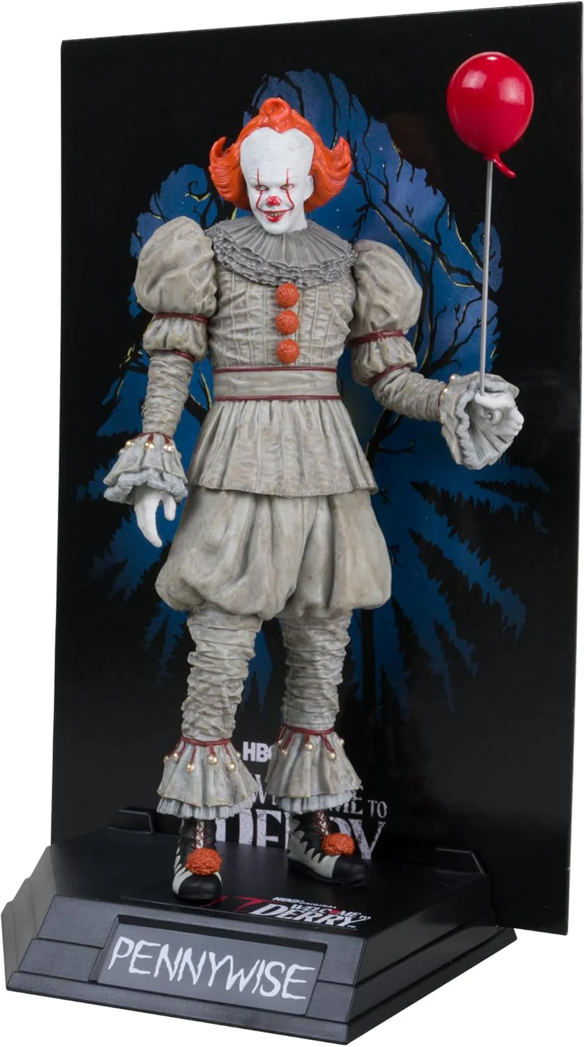 Movie Maniacs IT Welcome To Derry 6 Inch Static Figure Posed Figure Exclusive - Pennywise With Balloon Gold Label - Image 2