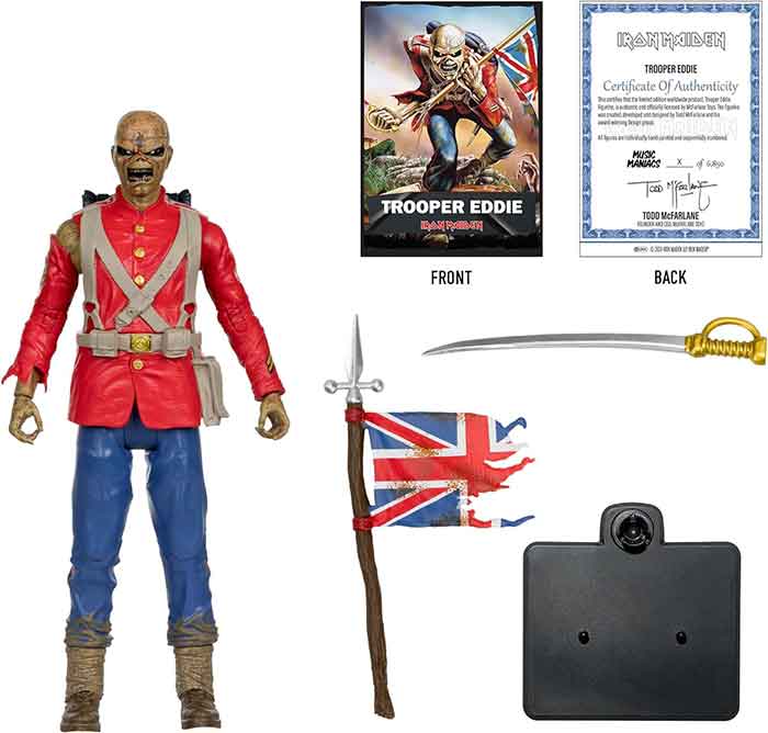 Music Maniacs Metal Iron Maiden 6 Inch Action Figure - Trooper Eddie - Image 2