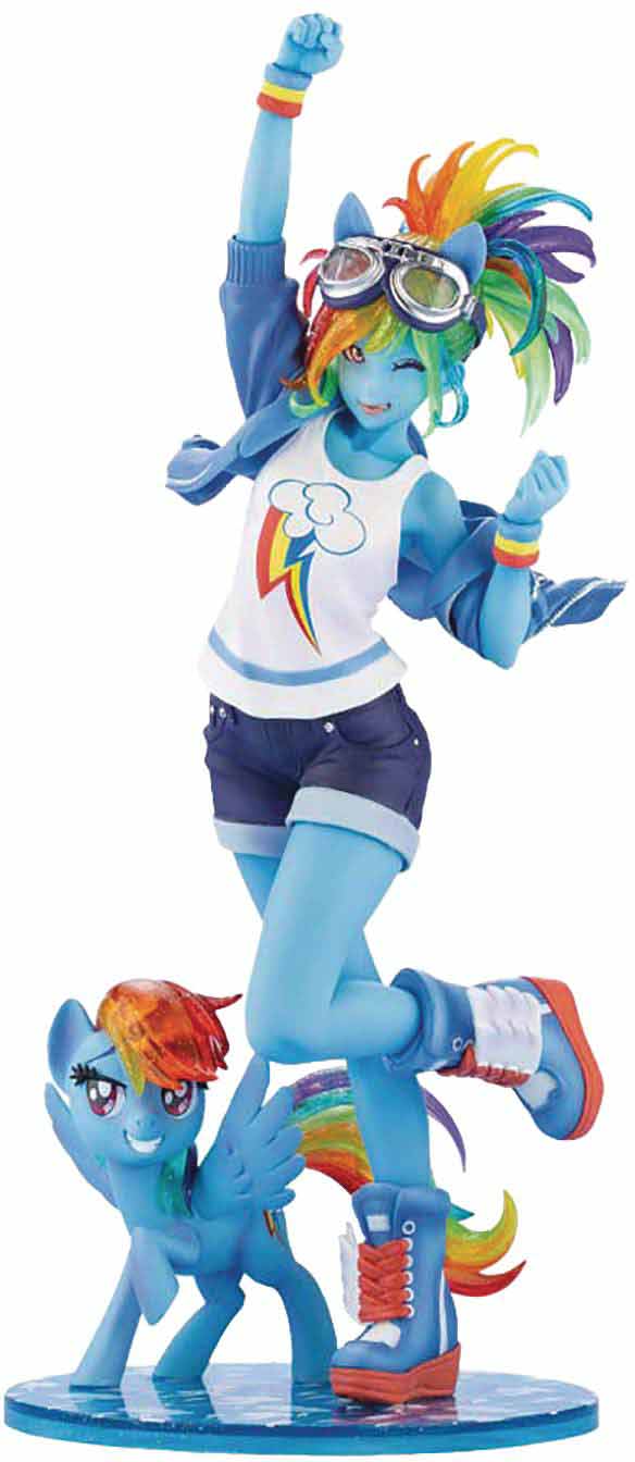 My Little Pony 8 Inch Statue Figure Bishoujo - Rainbow Dash Blue Skin - Image 2