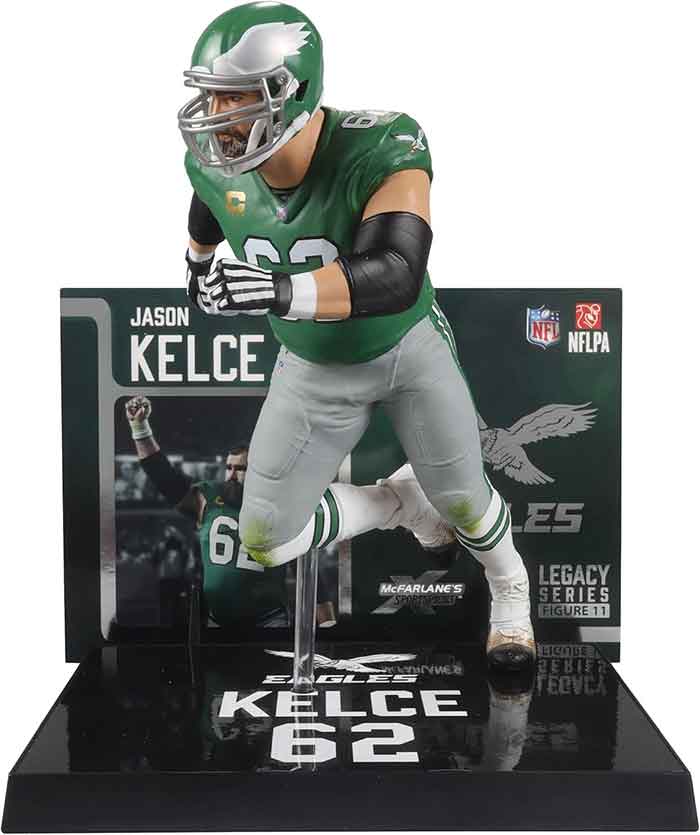 NFL Football SportsPicks 7 Inch Static Figure - Jason Kelce Green Jersey - Image 2