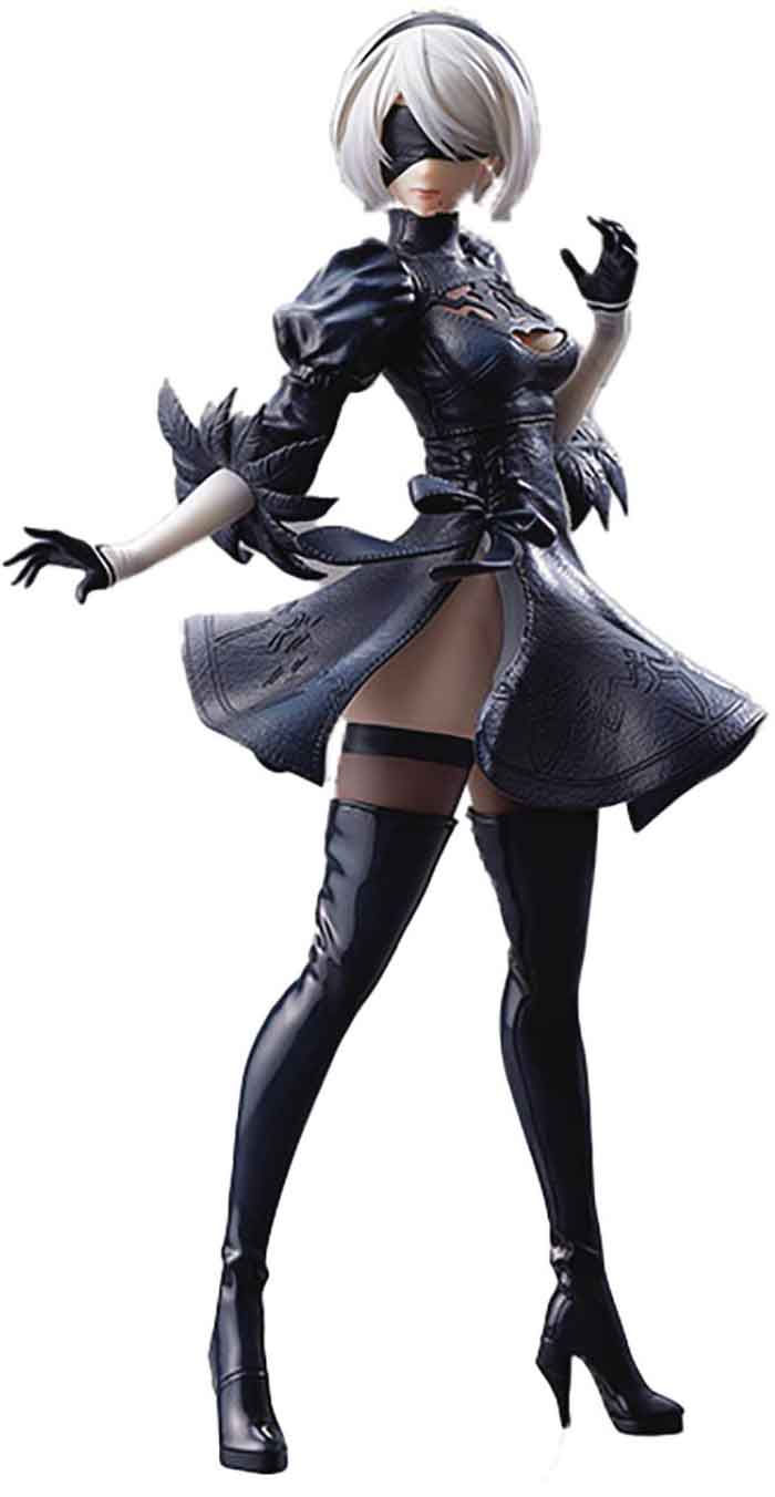 Nier Automata 12 Inch Statue Figure Statuette - NieRAutomata Ver.1.1a. 2B With Blindfold - Image 2
