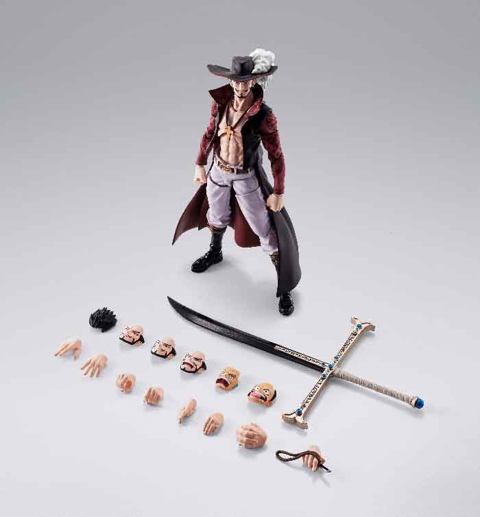One Piece 6 Inch Action Figure S.H. Figuarts Exclusive - Dracule Mihawk Hawkeye - Image 3