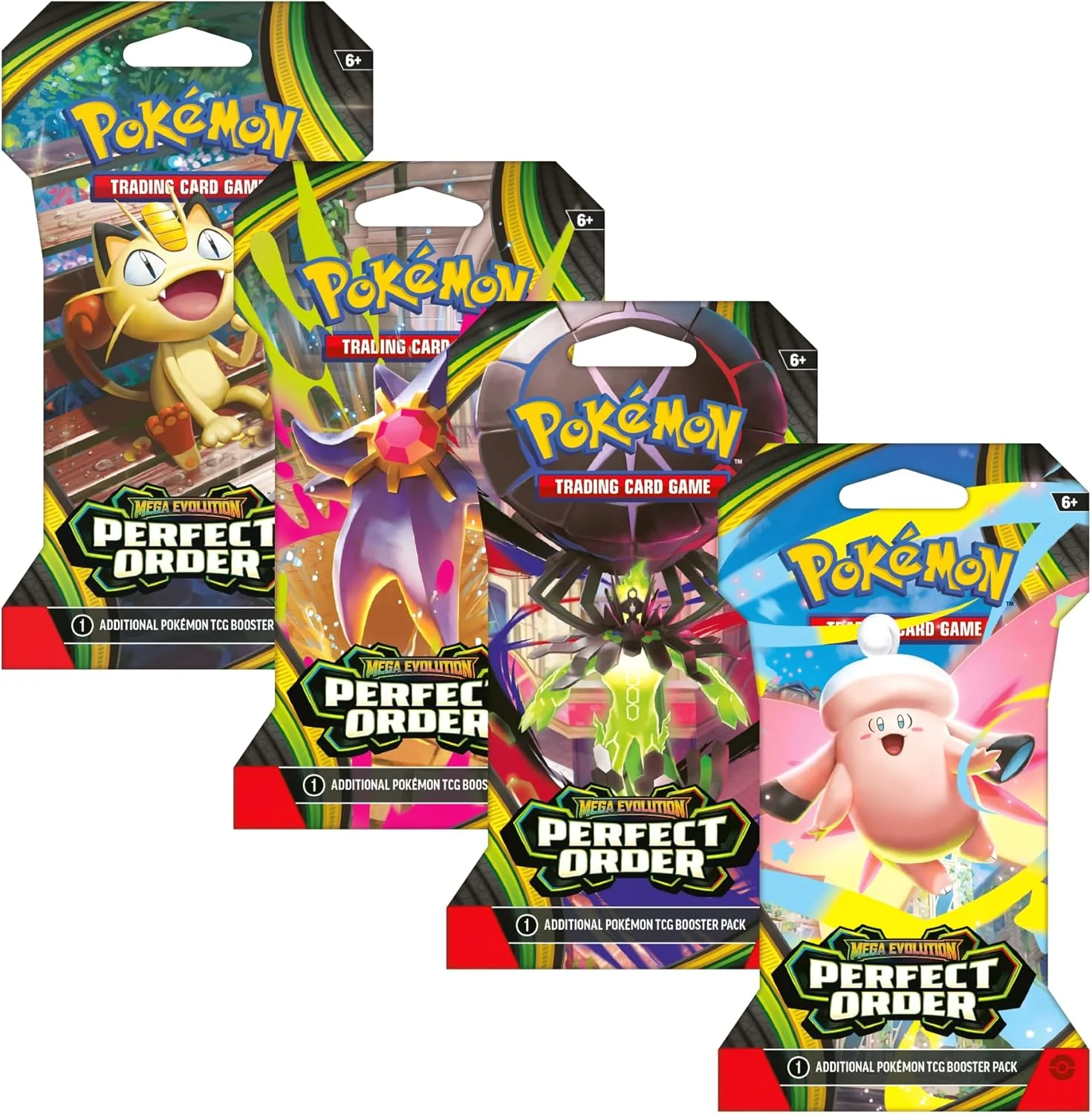 Pokemon Trading Card Game TCG - Mega Evolutions - Perfect Order Sleeved Booster Pack (Random Single Pack)