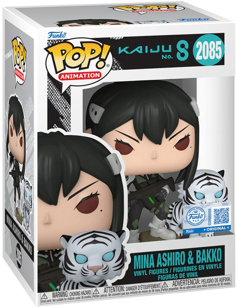 Pop Animation Kaiju No. 8 3.75 Inch Action Figure - Mina Ashiro & Bakko #2085