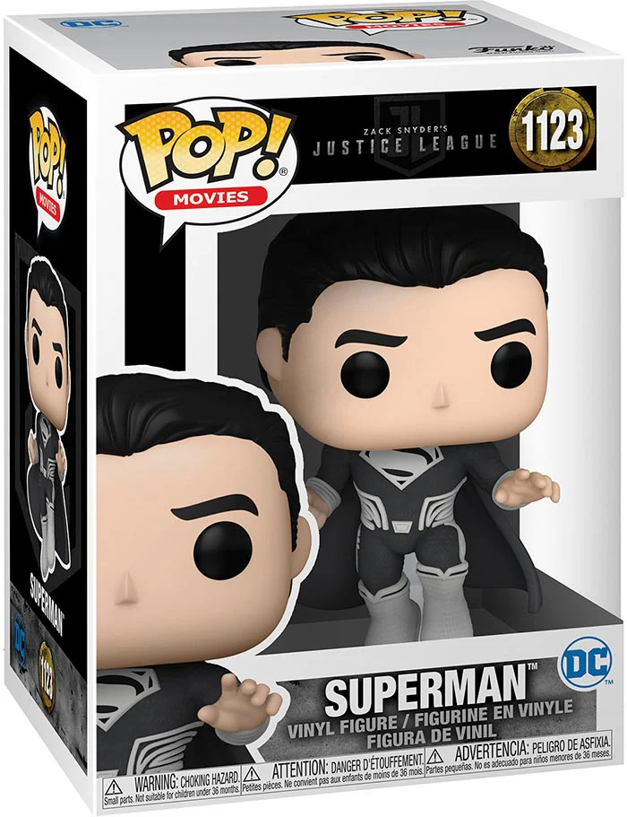 Pop DC Heroes Justice League 3.75 Inch Action Figure - Black Suit Superman #1123