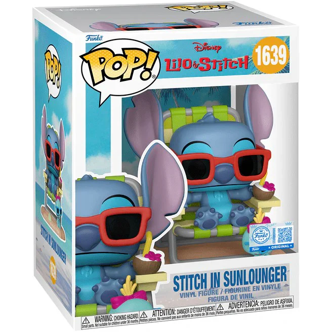 Pop Disney Lilo & Stitch 3.75 Inch Action Figure Premium Deluxe - Stitch In Sunlounger #1639