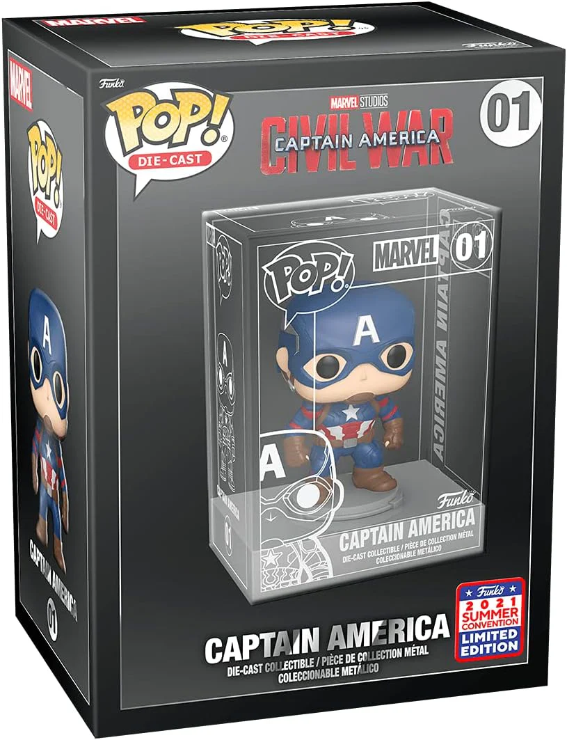 Pop Marvel Captain America 3.75 Inch Action Figure Die-Cast Exclusive - Captain America #01