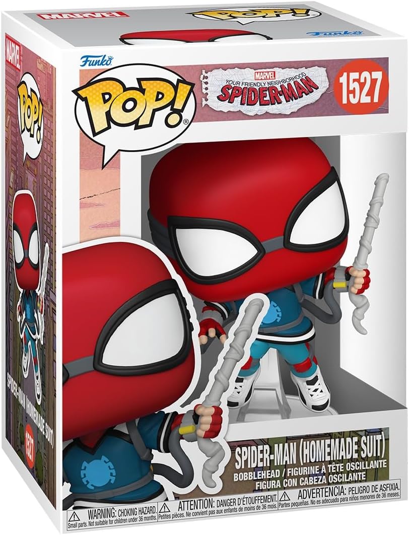 Pop Marvel Friendly Neighborhood Spider-Man 3.75 Inch Action Figure - Spider-Man (Homemade Suit) #1527