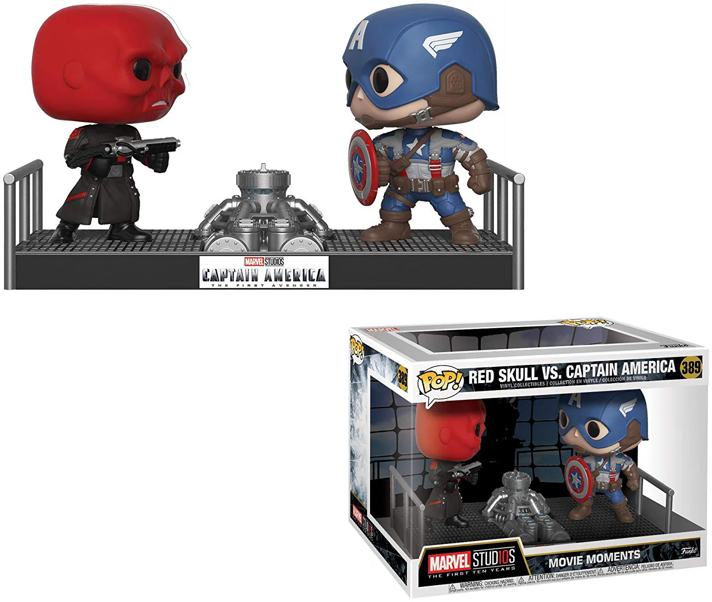 Pop Marvel 3.75 Inch Action Figure Movie Moments - Captain America and Red Skull #389