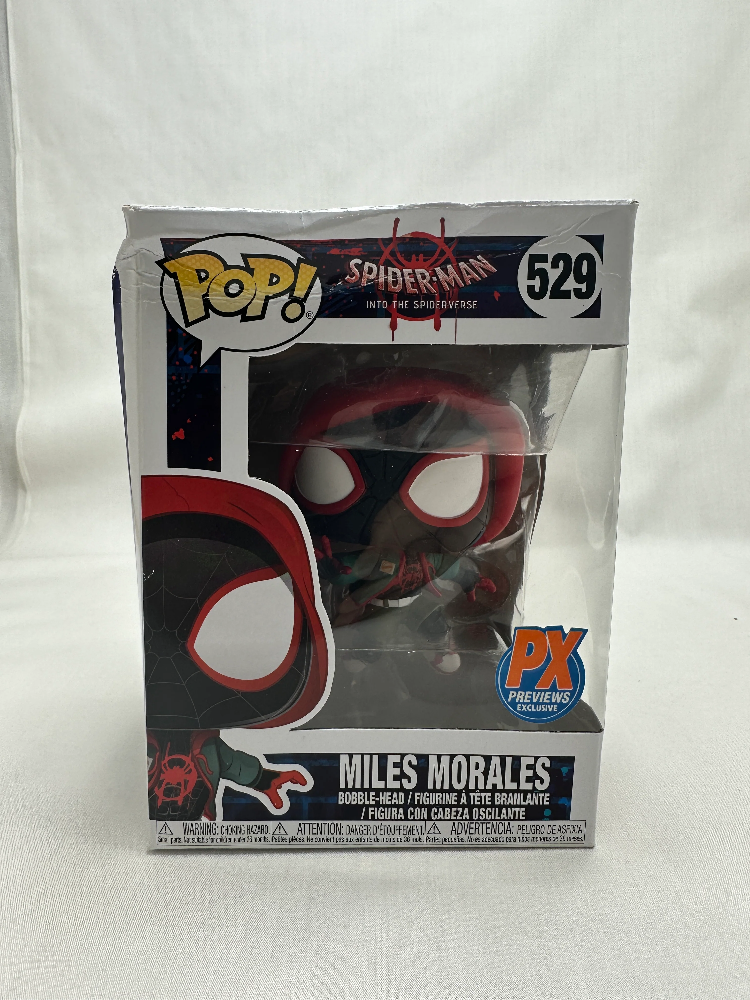 Pop Marvel 3.75 Inch Action Figure Spider-Man Into The Spiderverse - Miles Morales #529 Exclusive (Non Mint Packaging) - Image 2
