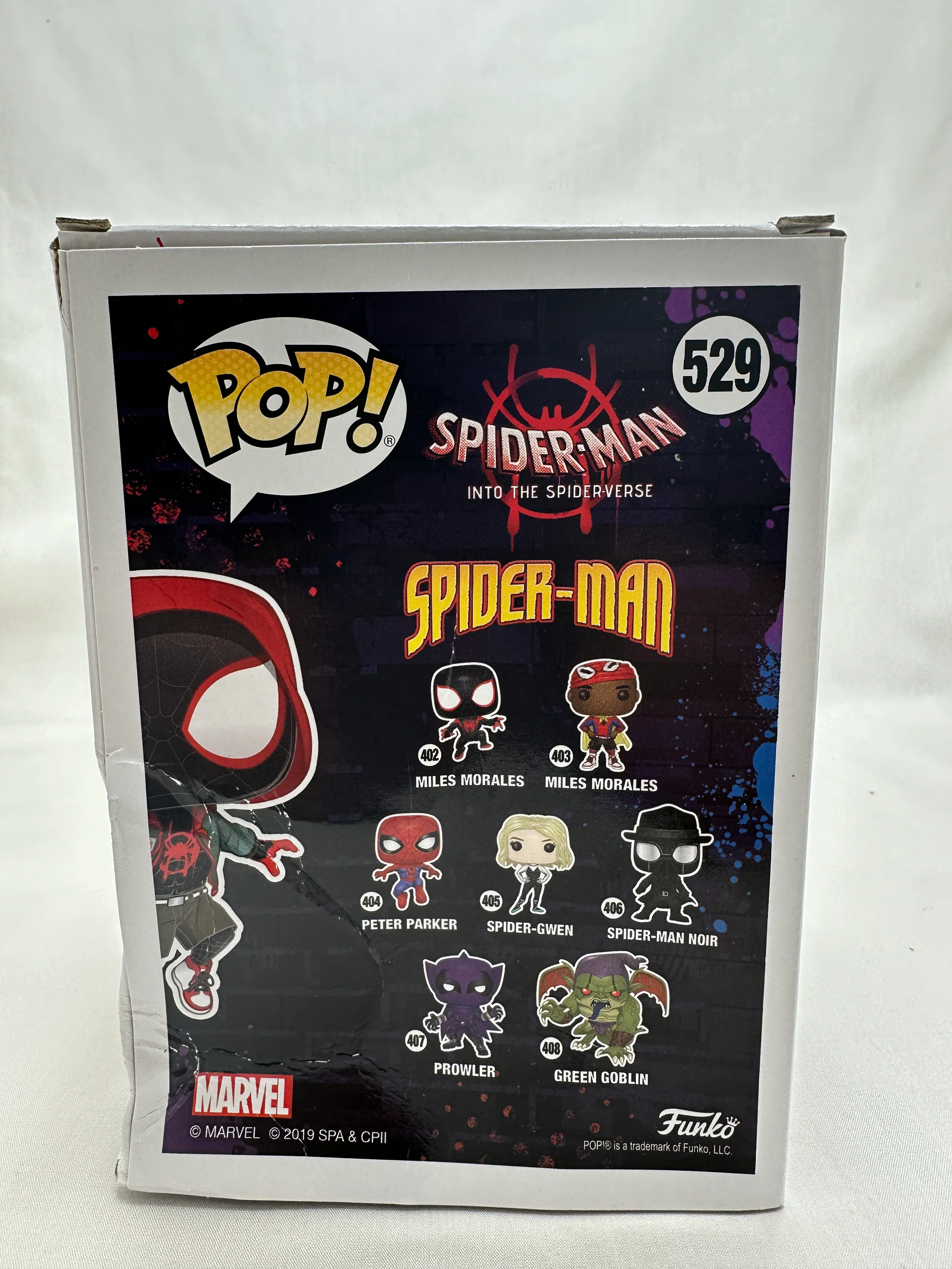Pop Marvel 3.75 Inch Action Figure Spider-Man Into The Spiderverse - Miles Morales #529 Exclusive (Non Mint Packaging) - Image 3