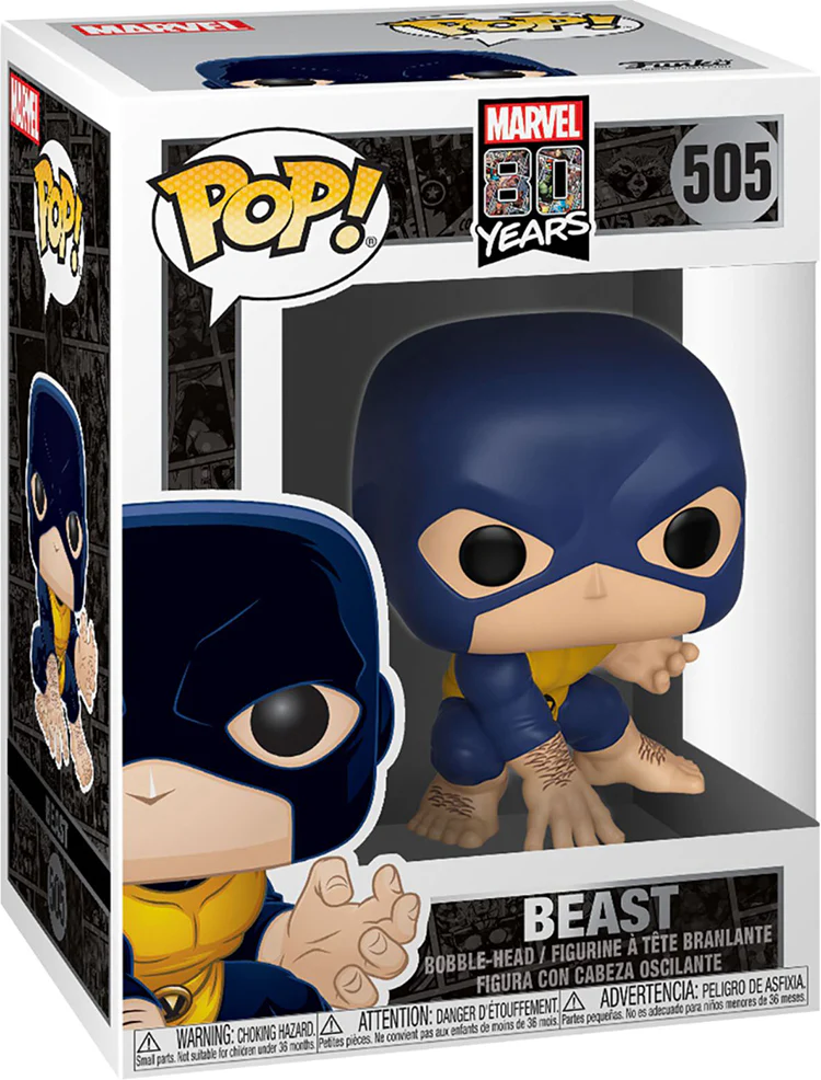 Pop Marvel 3.75 Inch Action Figure X-Men - Beast #505 (Sub-Standard Packaging)