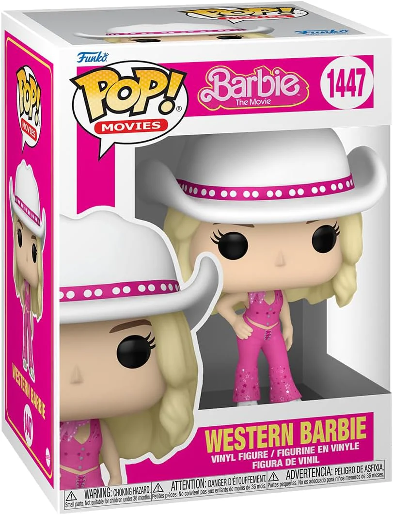 Pop Movies Barbie 3.75 Inch Action Figure - Western Barbie #1447 (Sub-Standard Packaging)