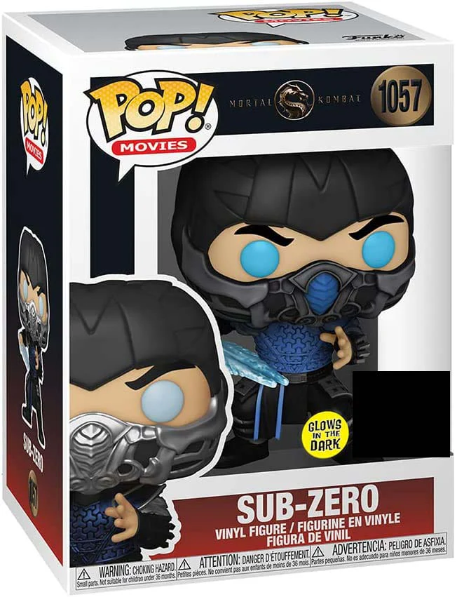 Pop Movies Mortal Kombat 3.75 Inch Action Figure Exclusive - Sub-Zero Glow In The Dark #1057 (Sub-Standard Packaging)