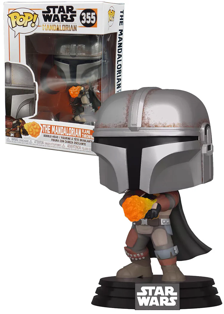 Pop Star Wars 3.75 Inch Action Figure Star Wars - The Mandalorian Flame Throwing #355 Exclusive