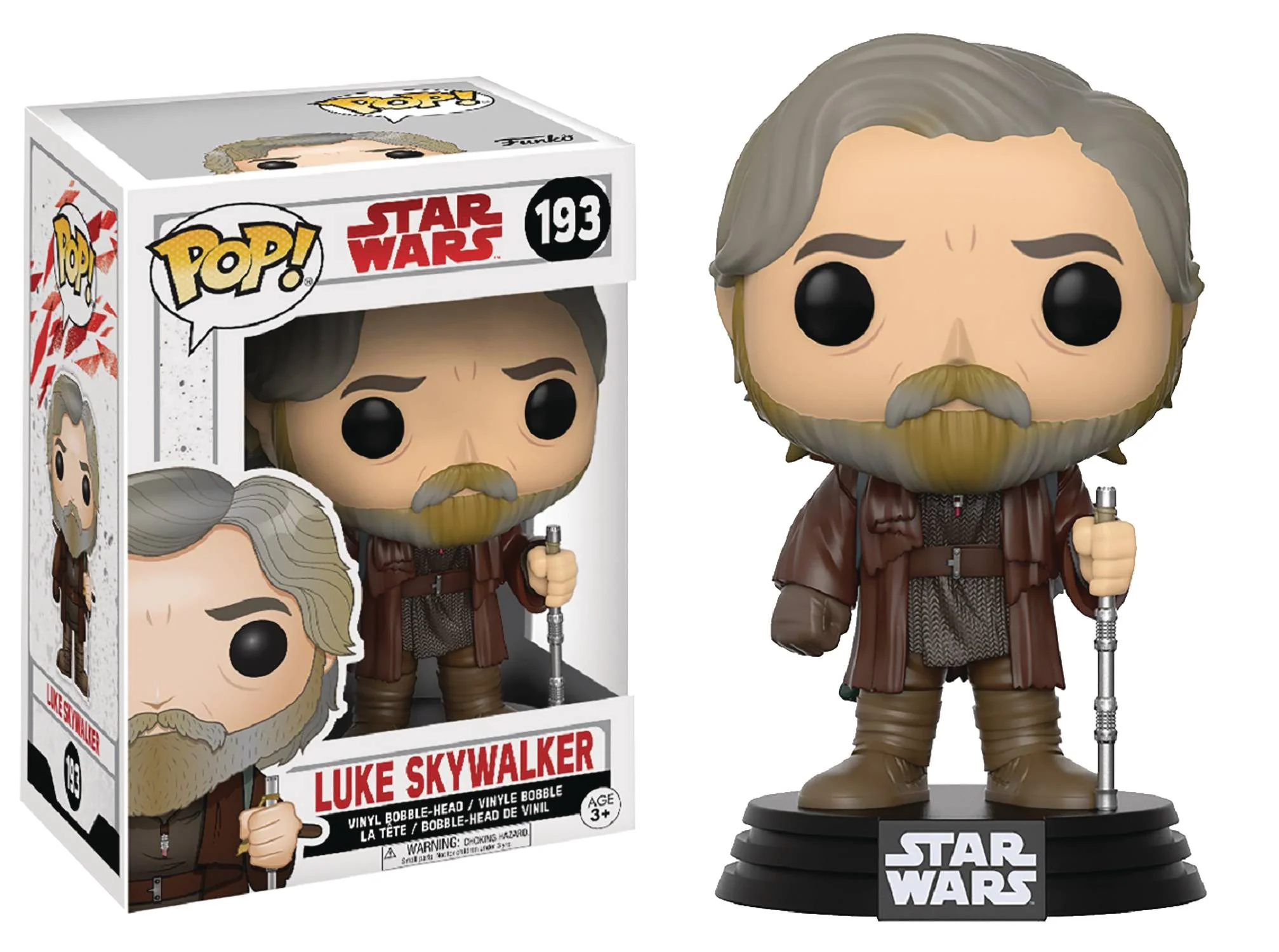 Pop Star Wars 3.75 Inch Action Figure The Last Jedi - Luke Skywalker #193