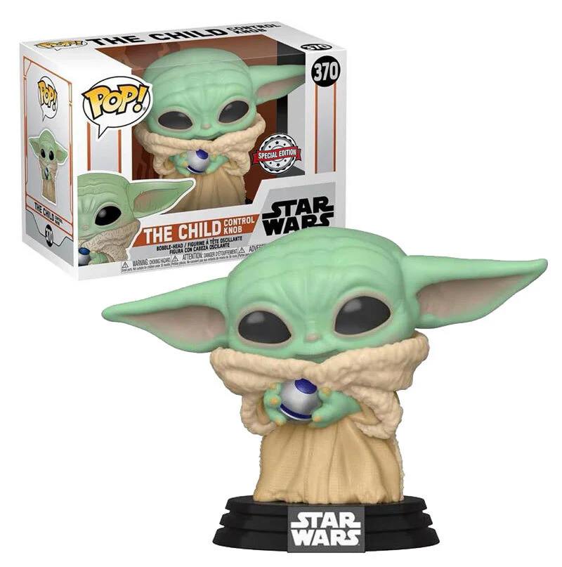 Pop Star Wars The Mandalorian 3.75 Inch Action Figure Exclusive - The Child Baby Yoda with Control Knob #370
