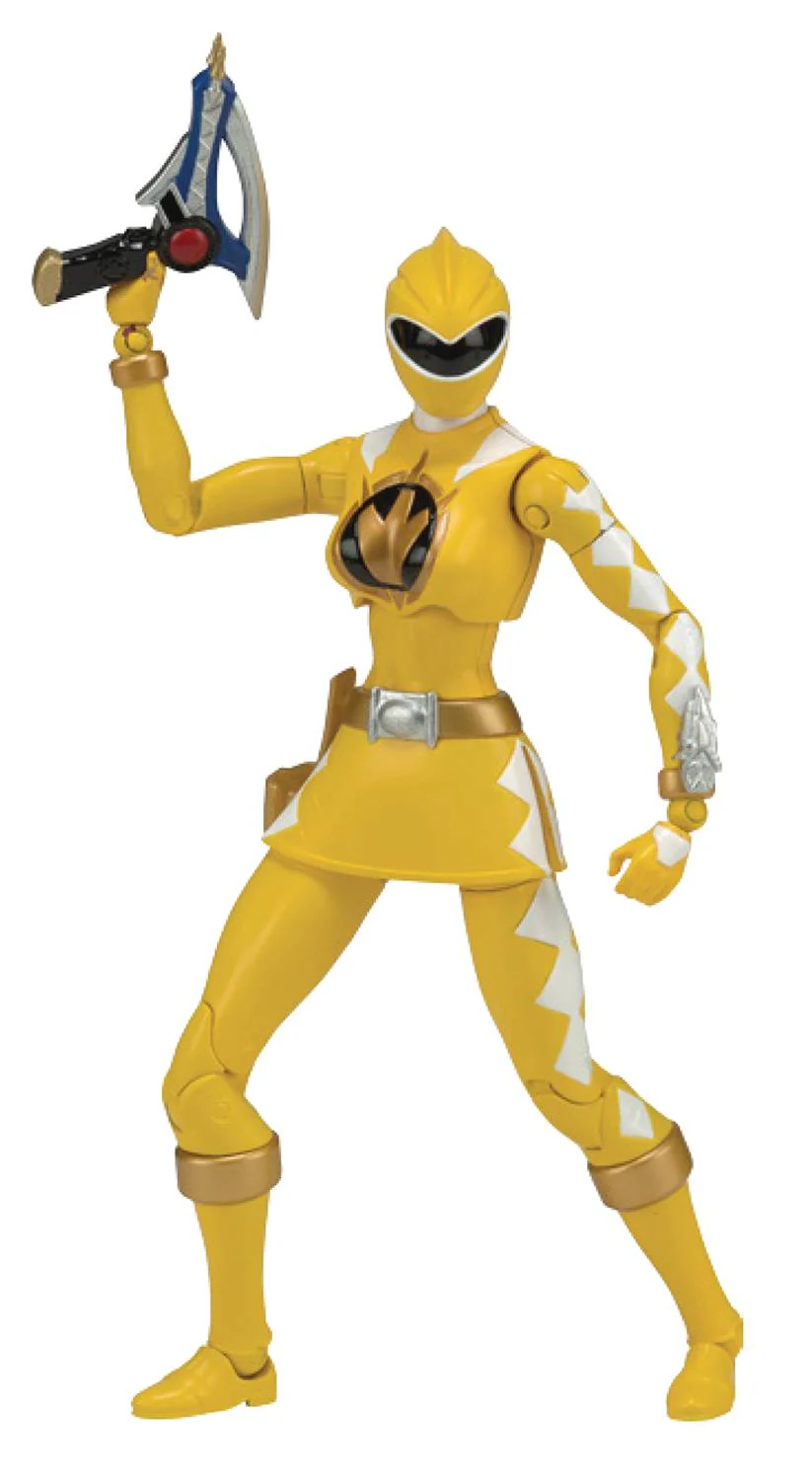 Power Rangers Legacy 6 Inch Action Figure Thundersaurus Megazord Series - Yellow Ranger Dino Thunder - Image 2