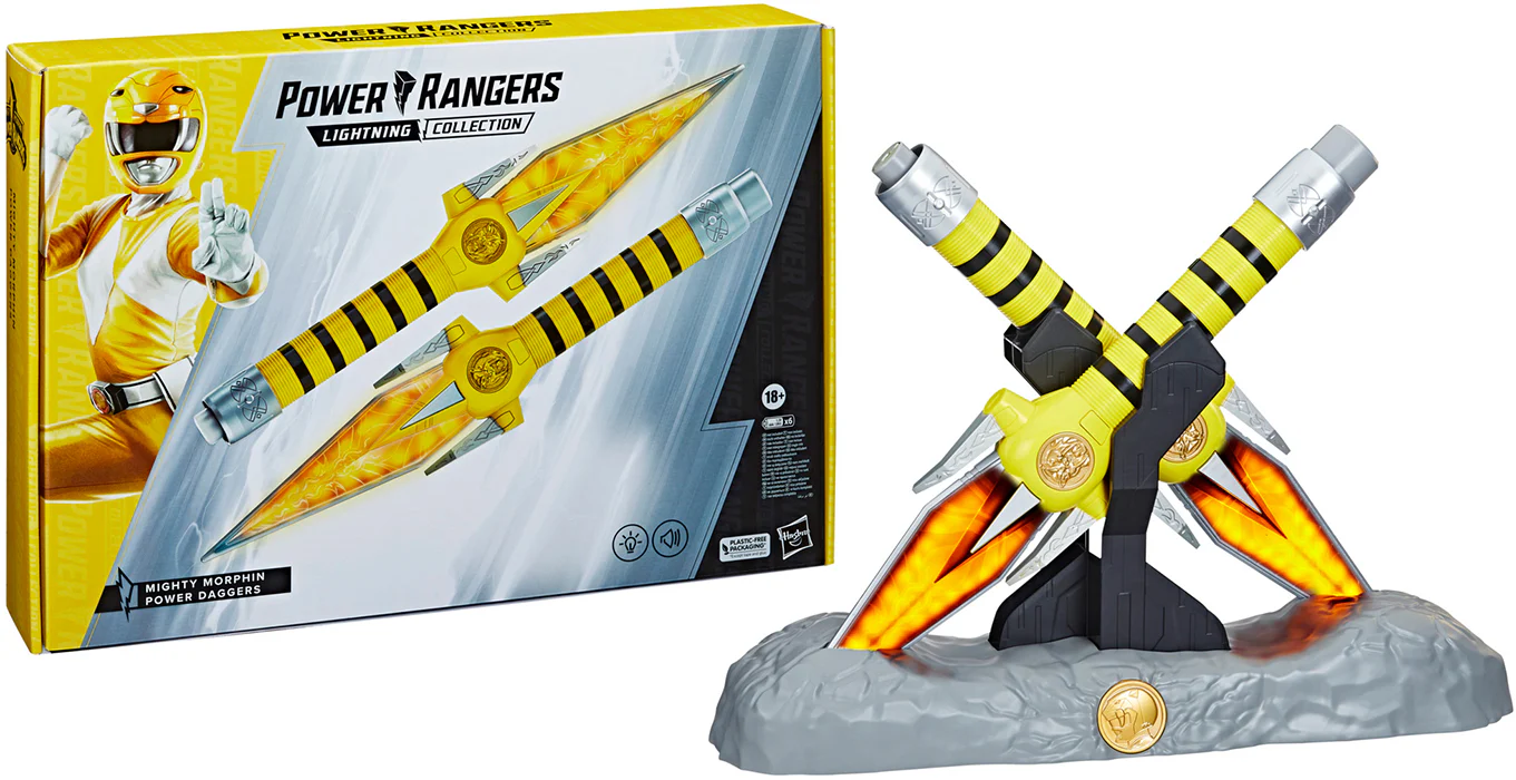 Power Rangers Lightning Collecton Life Size Prop Replica Mighty Morphin - Yellow Power Daggers - Image 2