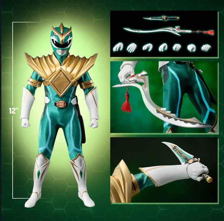 Power Rangers Mighty Morphin 12 Inch Action Figure 1/6 Scale Exclusive - Green Power Ranger (Matt Cook) Chaos Energy Version - Image 2