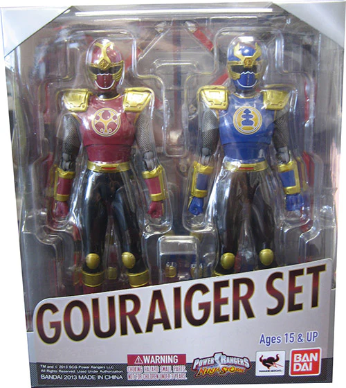 Power Rangers Ninja Storm 5 Inch Action Figure S.H.Figuarts Series - Crimson Thunder Ranger and Navy Thunder Ranger 2-pack