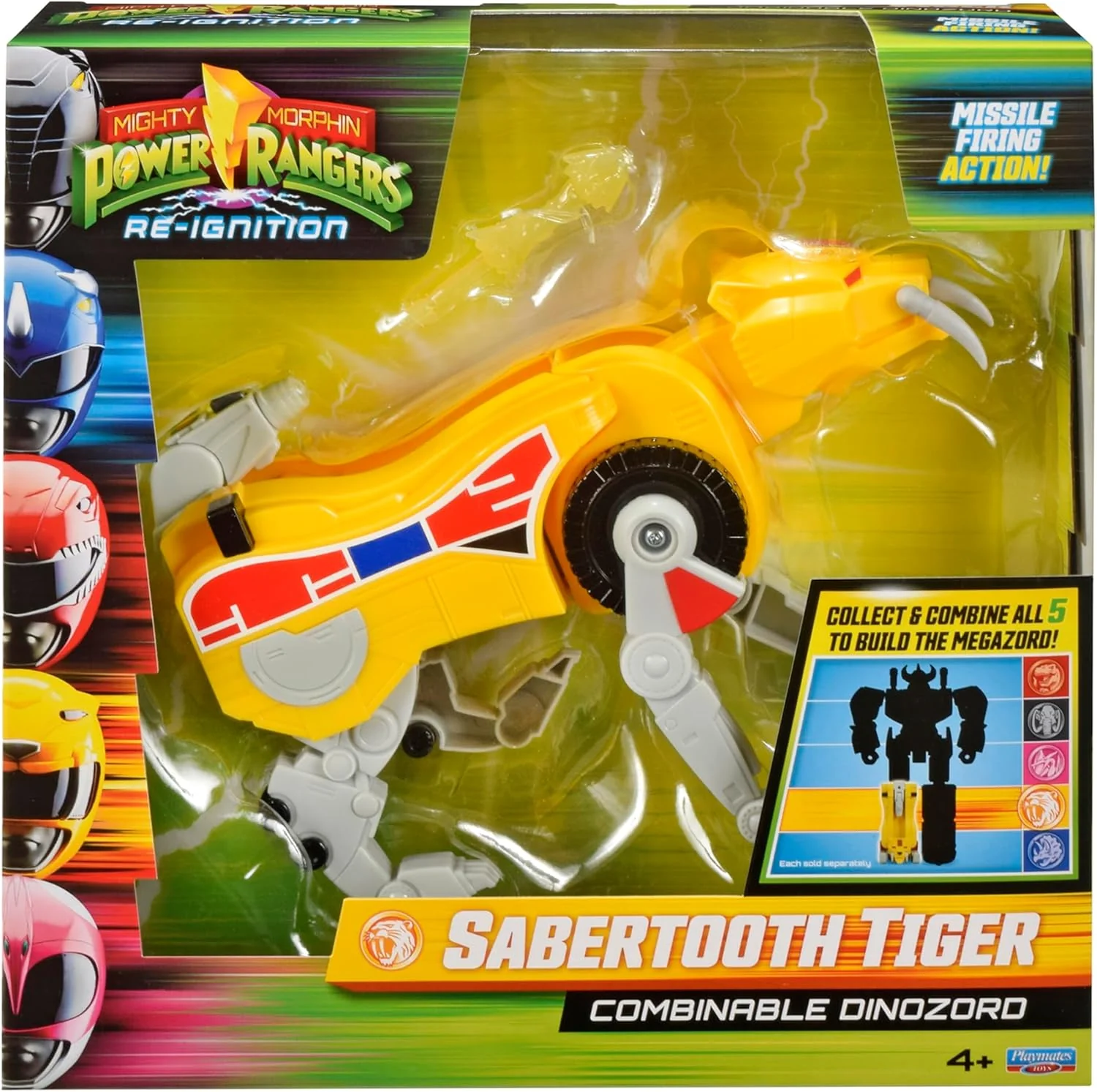 Power Rangers Re-Ignition 6 Inch Action Figure Combinable Megazord - Sabertooth Tiger
