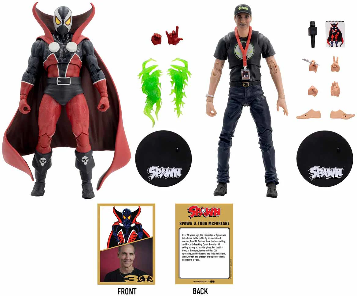 Spawn 30th Anniversary 7 Inch Action Figure 2-Pack - Spawn & Todd McFarlane - Image 2