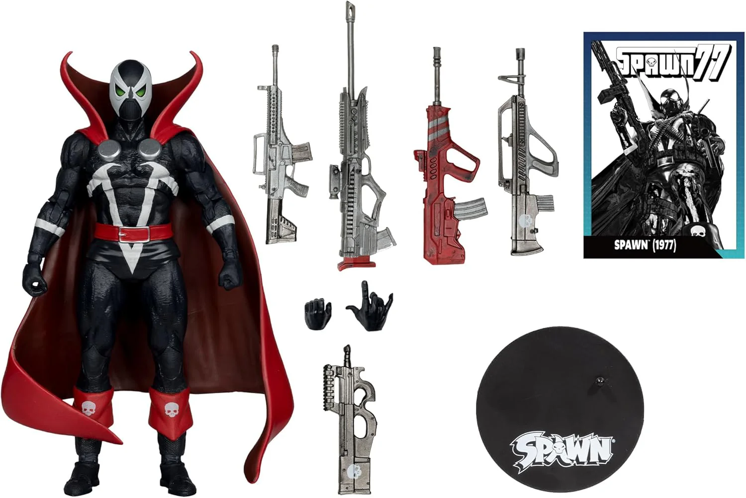 Spawn Digital Collectible 7 Inch Action Figure Exclusive - Spawn 1977 Black and White Red Platinum - Image 2