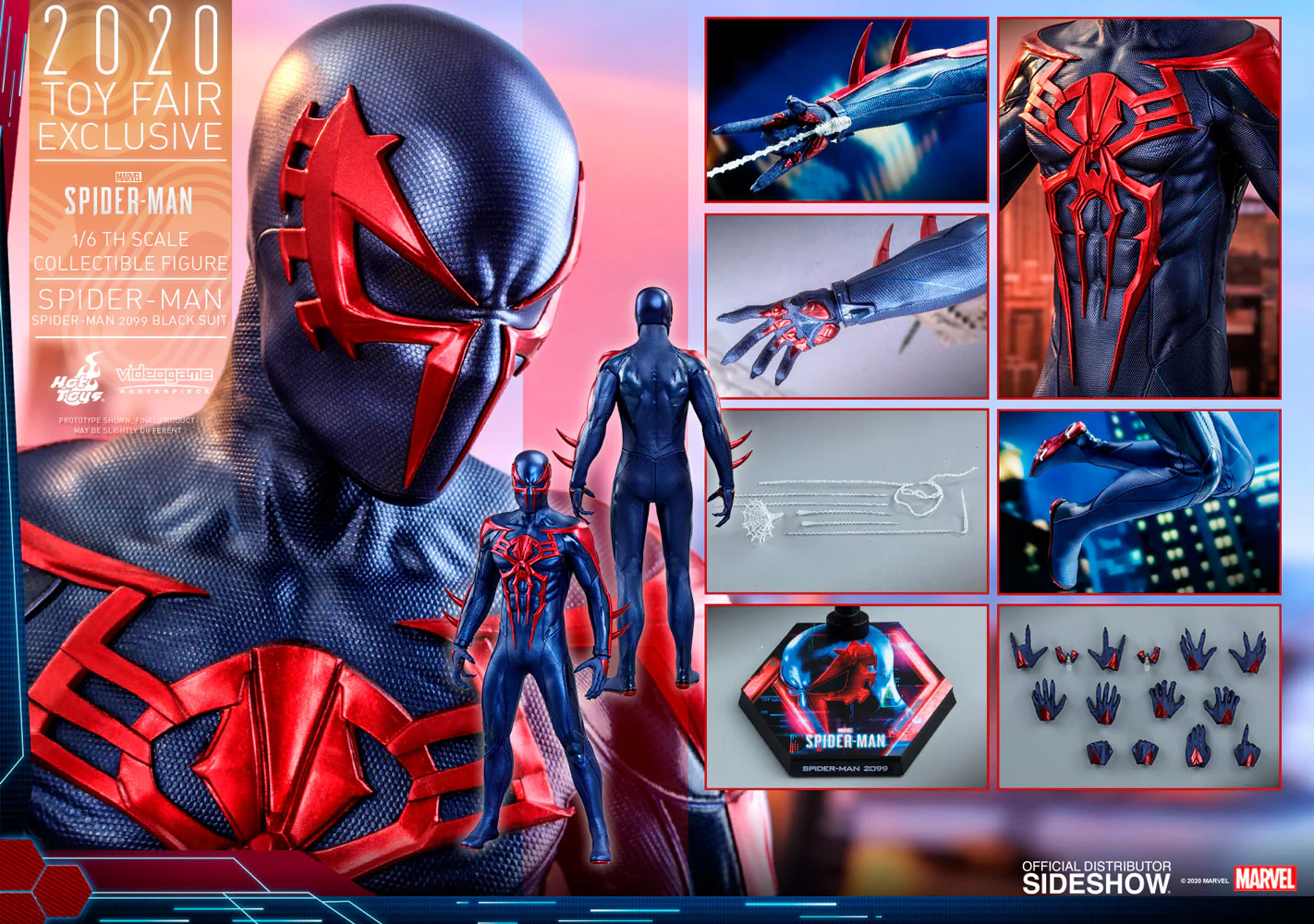 Spider-Man 2099 12 Inch Action Figure 1/6 Scale - Spider-Man 2099 Black Suit Hot Toys 906327 - Image 2