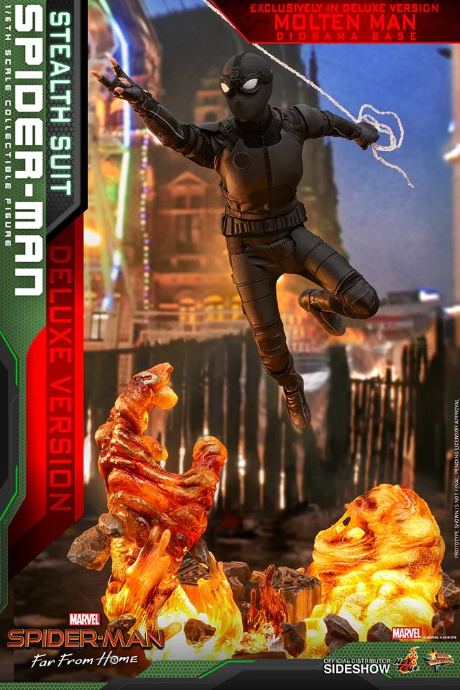 Spider-Man Far From Home 12 Inch Action Figure Movie Masterpiece 1/6 Scale - Spider-Man (Stealth Suit) Deluxe Version Hot Toys 904858 - Image 2