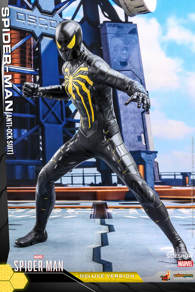 Spider-Man Video Game 12 Inch Action Figure 1/6 Scale - Spider-Man (Anti-Ock Suit) Deluxe Hot Toys 906796 - Image 3