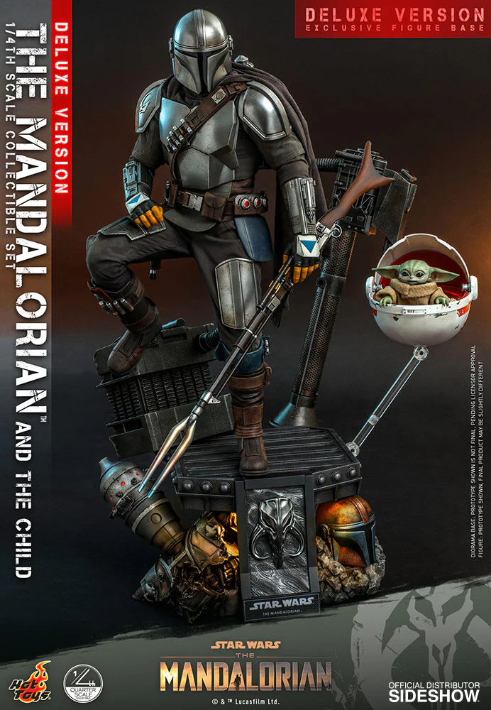 Star Wars The Mandalorian 18 Inch Action Figure 1/4 Scale Deluxe - The Mandalorian and The Child (Deluxe) Hot Toys 907266