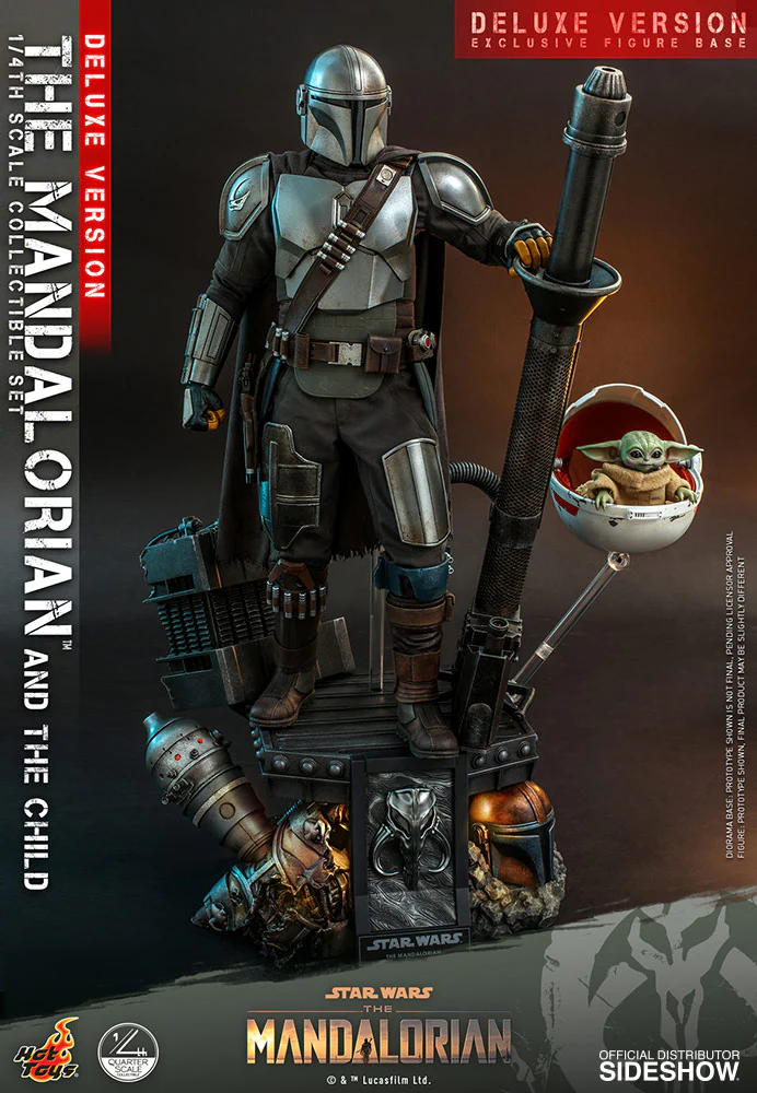 Star Wars The Mandalorian 18 Inch Action Figure 1/4 Scale Deluxe - The Mandalorian and The Child (Deluxe) Hot Toys 907266 - Image 2