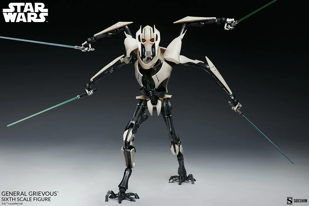 Star Wars Attack of the Clones 16 Inch Action Figure 1/6 Scale - General Grievous Sideshow 1000272 - Image 2