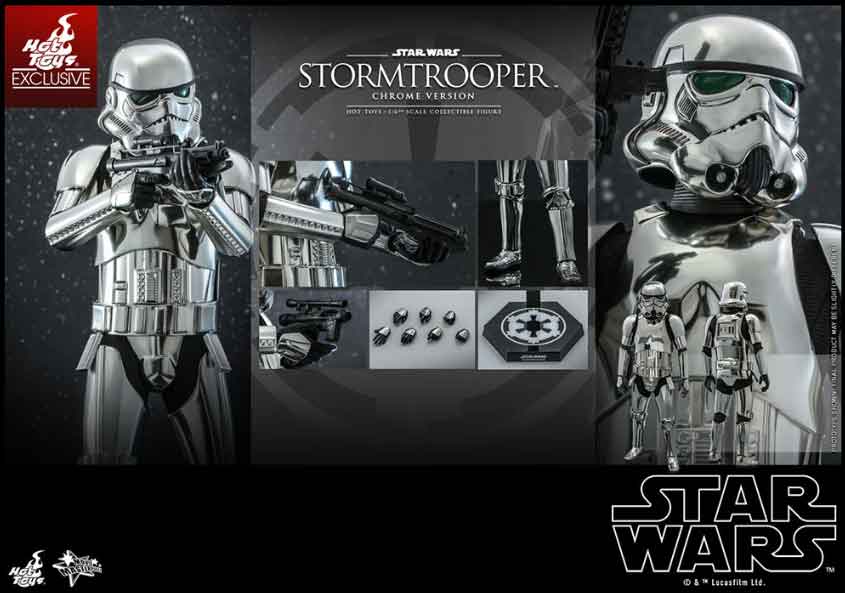 Star Wars Obi-Wan Kenobi 12 Inch Action Figure 1/6 Scale Exclusive - Stormtrooper Chrome Hot Toys 909530 - Image 2